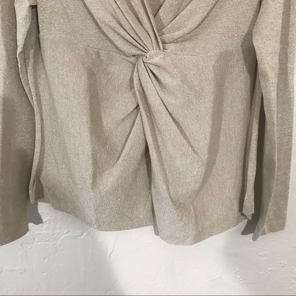 Lafayette 148 Gold Twist Front Sweater Size XL - Picture 3 of 7